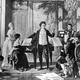 Ludwig Van Beethoven with the Rasowmowsky Quartet, drawn by the artist Borckmann.
